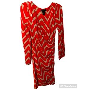 INC Faux Wrap Dress (Sz L)